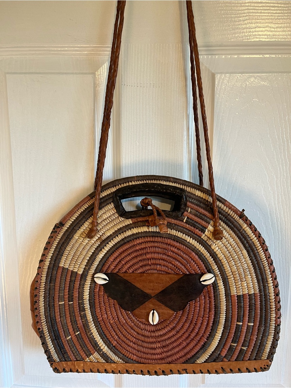 Handwoven Round African Crossbody Bag